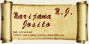 Marijana Jošilo vizit kartica